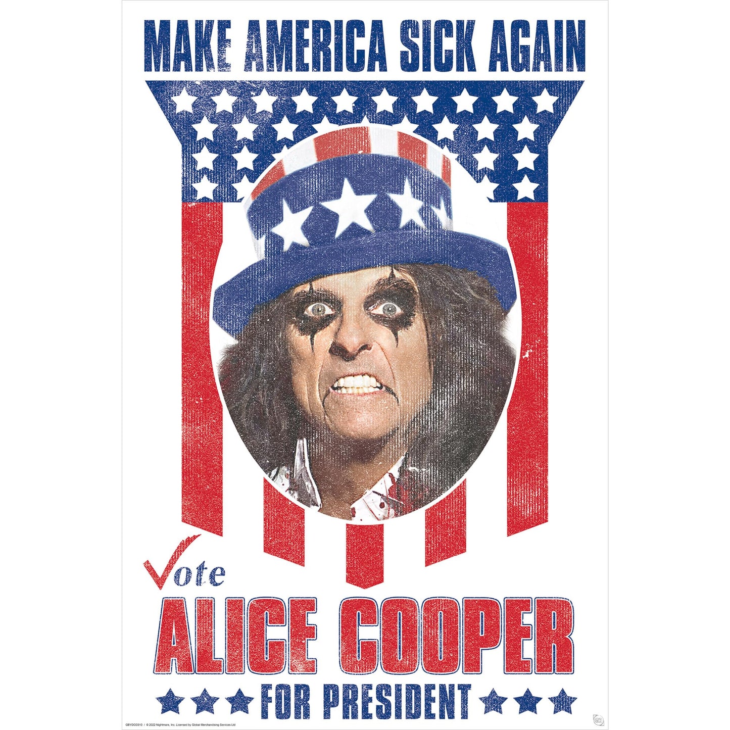 Alice Cooper "Cooper For President" Poster