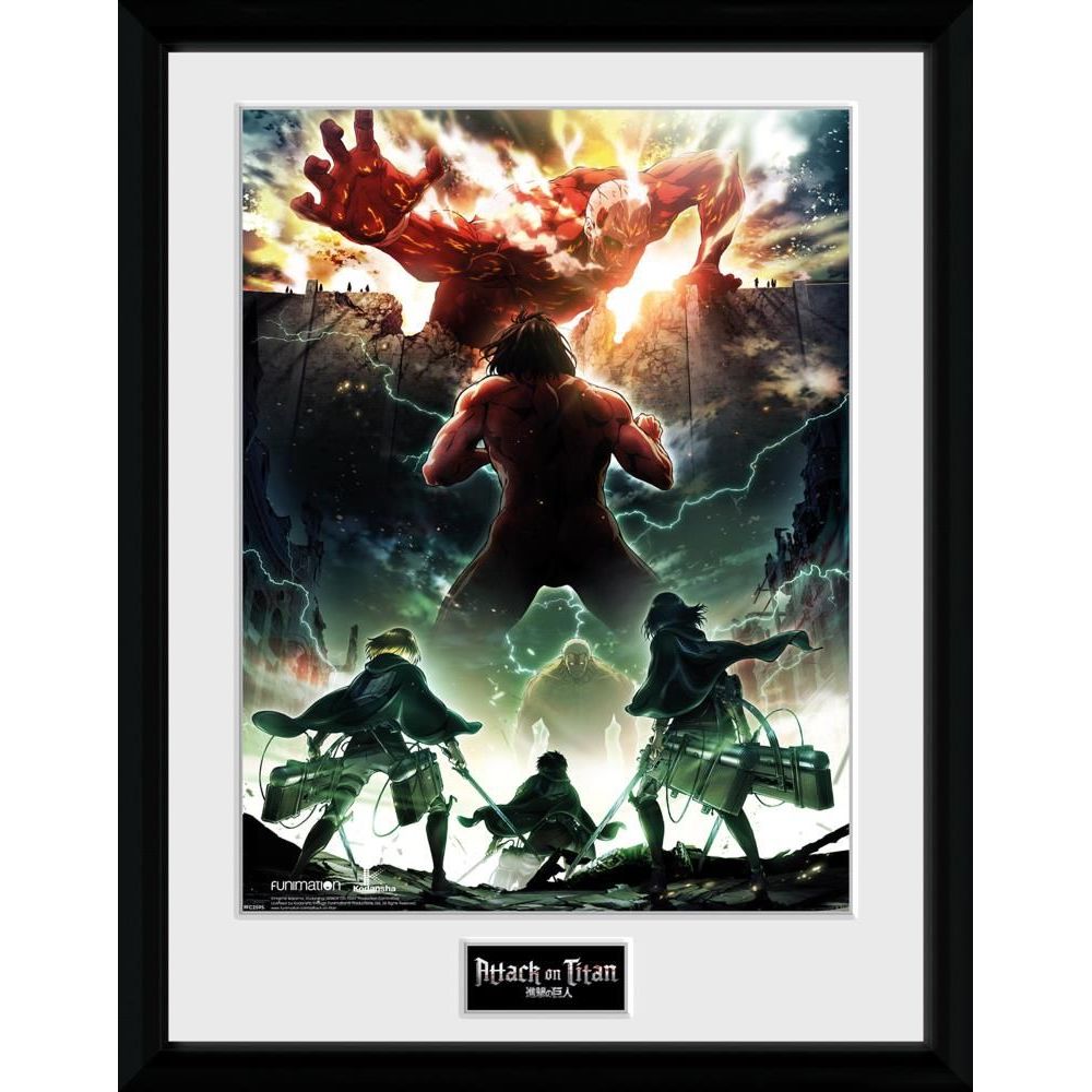 Attack On Titan Key Art Framed Print