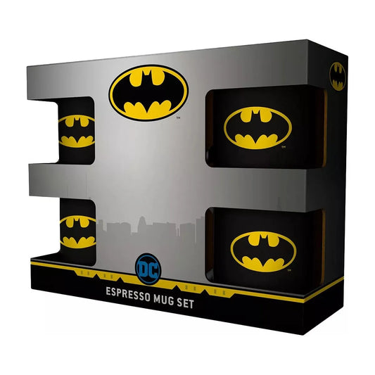 Batman Set 4 Espresso Mugs Coffee Cups