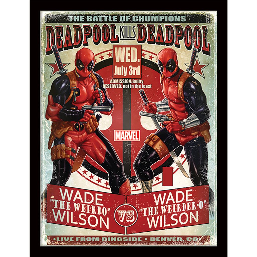 Deadpool Wade vs Wade Framed Print