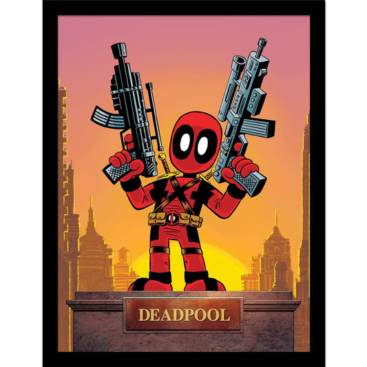 Deadpool Guns Framed Print