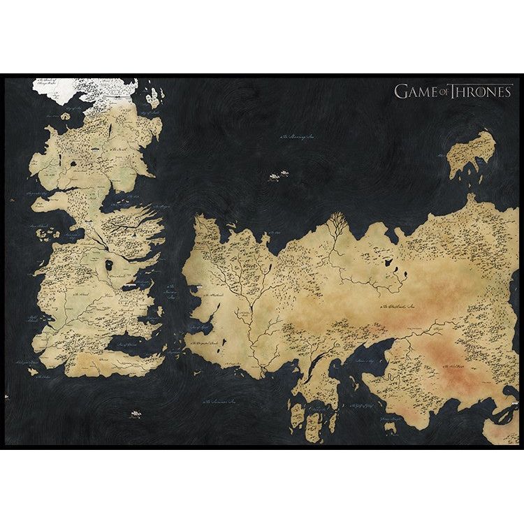 Game Of Thrones Map Poster