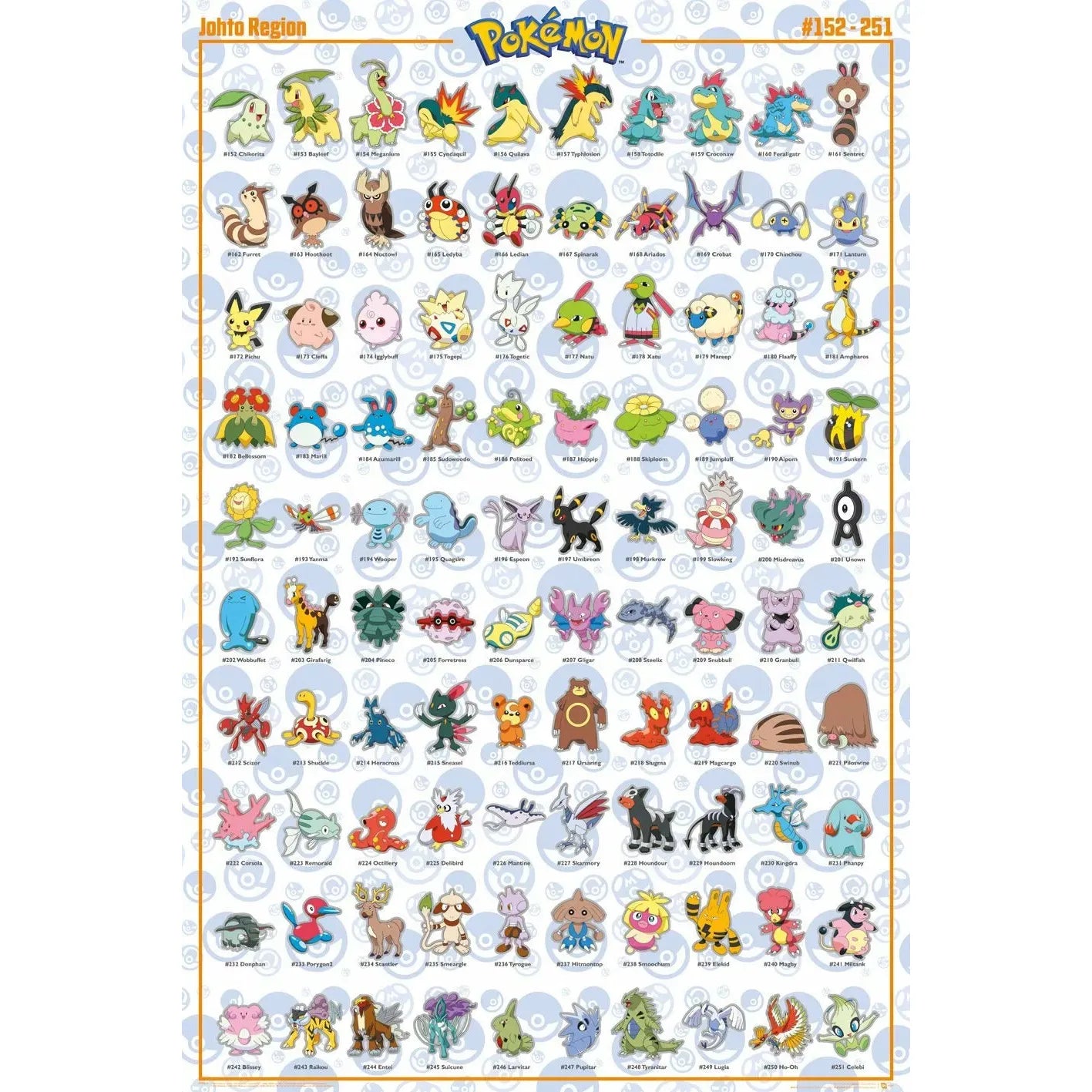 Pokemon Johto Poster