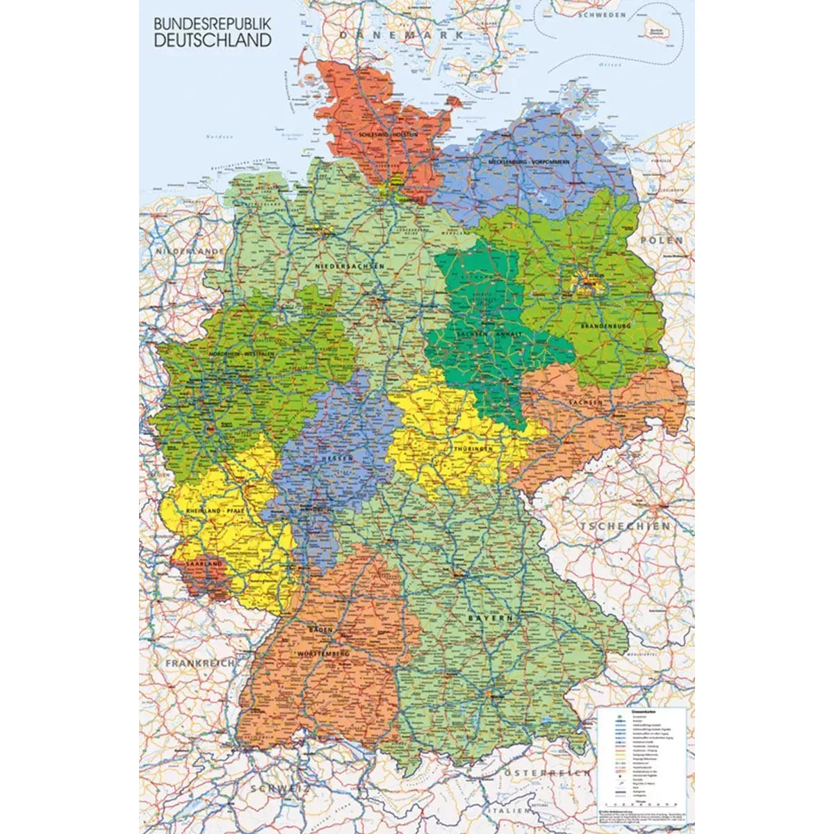 Map Of Germany Poster