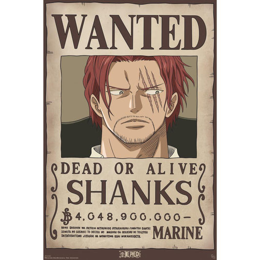 One Piece Shanks Wanted Poster