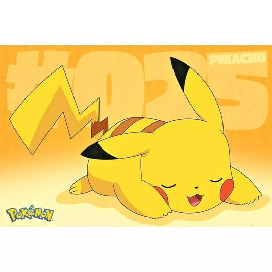 Pokemon Pikachu Asleep Poster