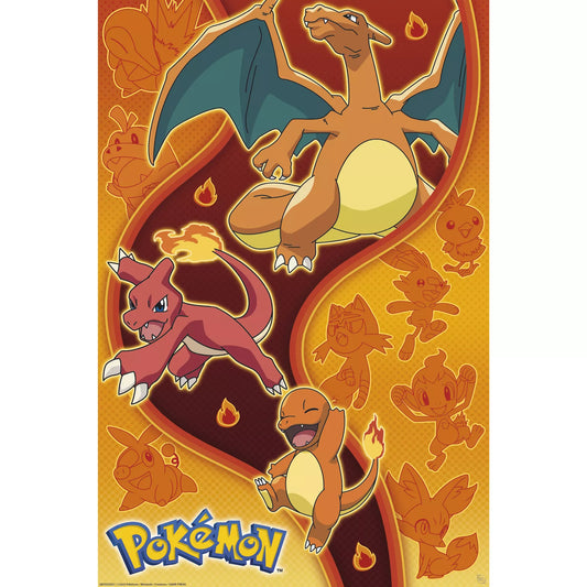 Pokemon Fire Type Poster