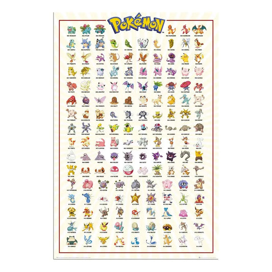 Pokemon Kanto 151 Poster