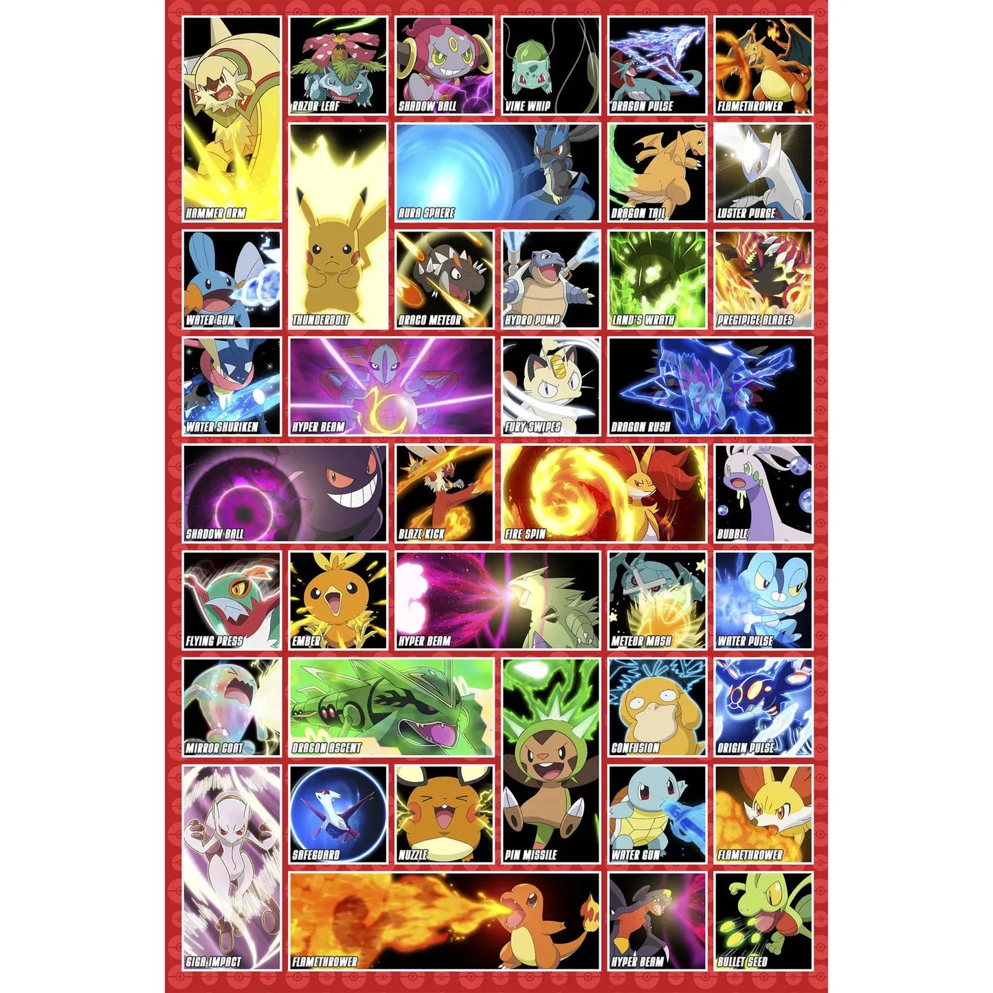 Pokemon Moves Poster