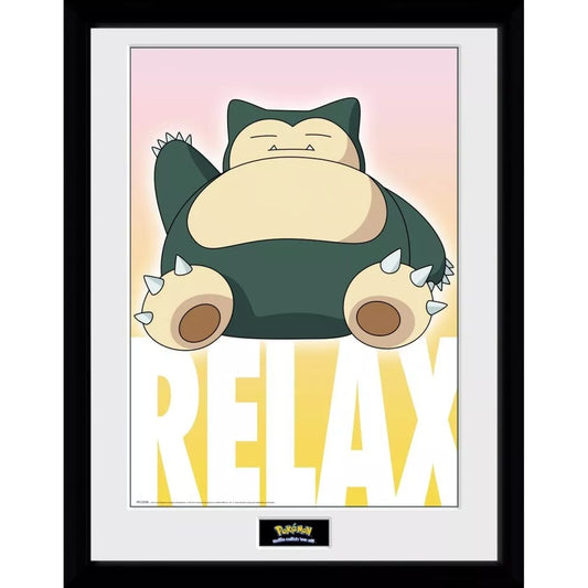 Pokemon - Snorlax Relax Framed Print