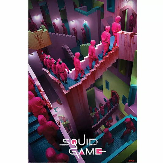 Squid Games Stairs Poster