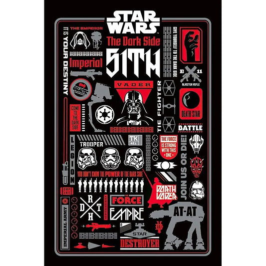 Star Wars Dark Side Icongraphic Poster