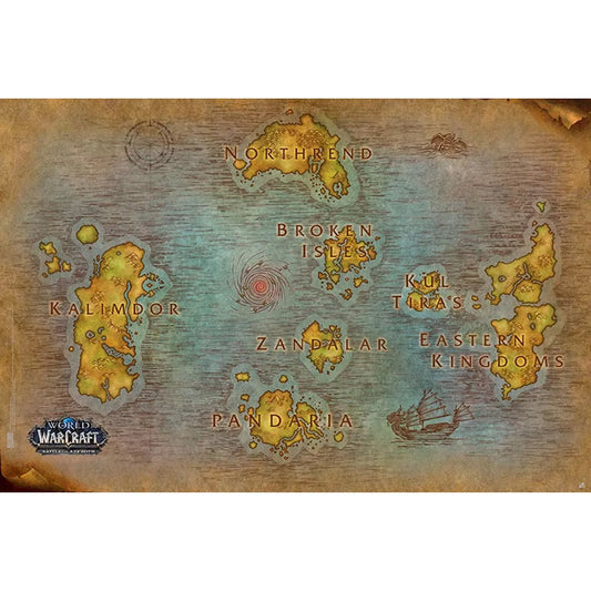 World Of Warcraft Map Poster