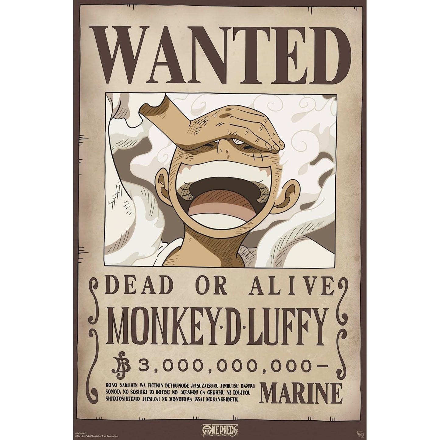 One Piece Luffy Wanted Wano Poster