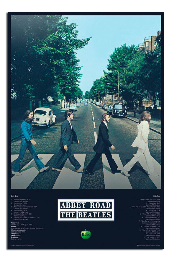 The Beatles Road Album Tracks Poster